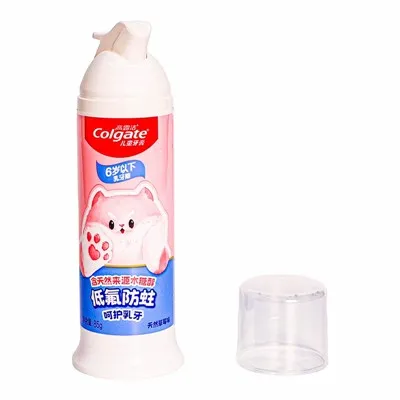 Botella vacía con bomba para pasta de dientes